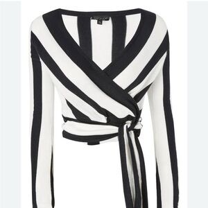 Top shop black and white top